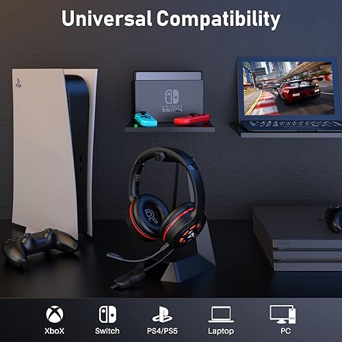 Miniatura 7 de Ankbit Auriculares de PC para juegos auriculares estéreo para PS4PS5 auriculares de computadora con cable con cancelación de ruido con micrófono y