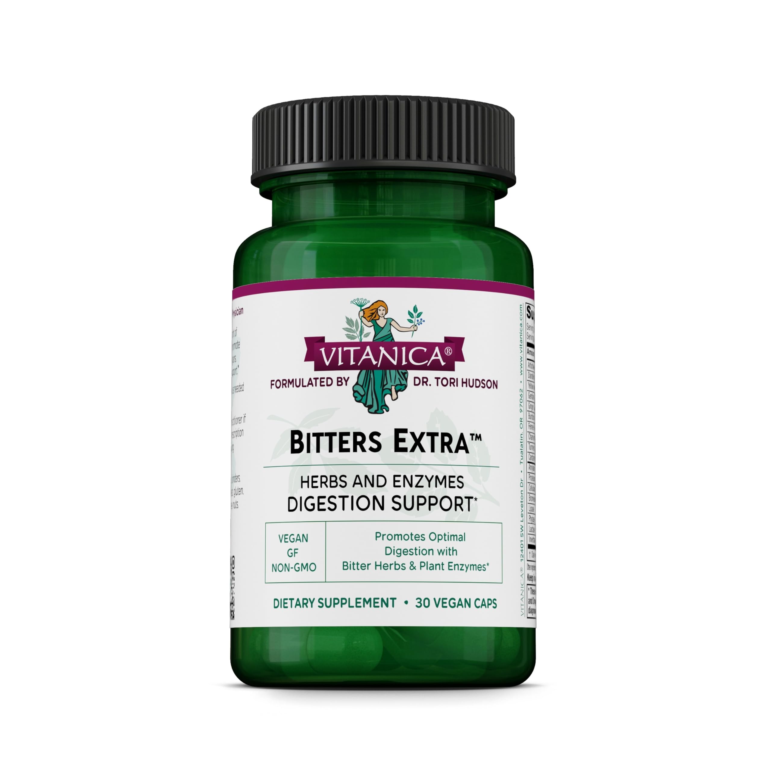 Vitanica Bitters Extra, with Plant-Based Enzymes, Vegan, 90 Capsules — Amazon image 8