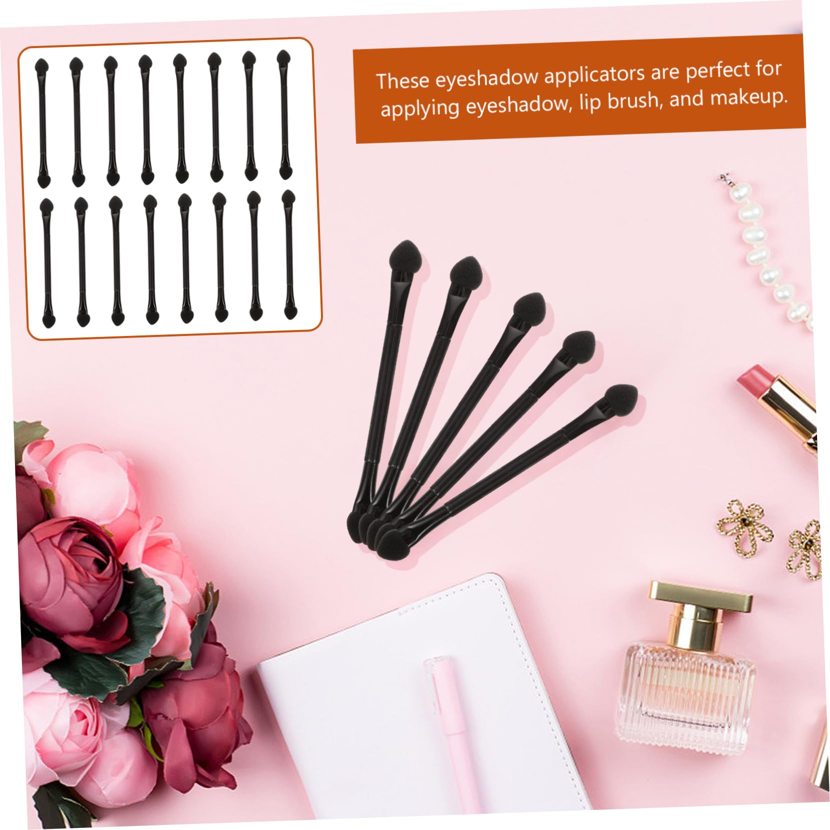 Didiseaon Dual-ended Eye Makeup Tools 30pcs Sponge Eyeshadow Applicators Gentle on Skin No Powder Fall for Professionals Home Use