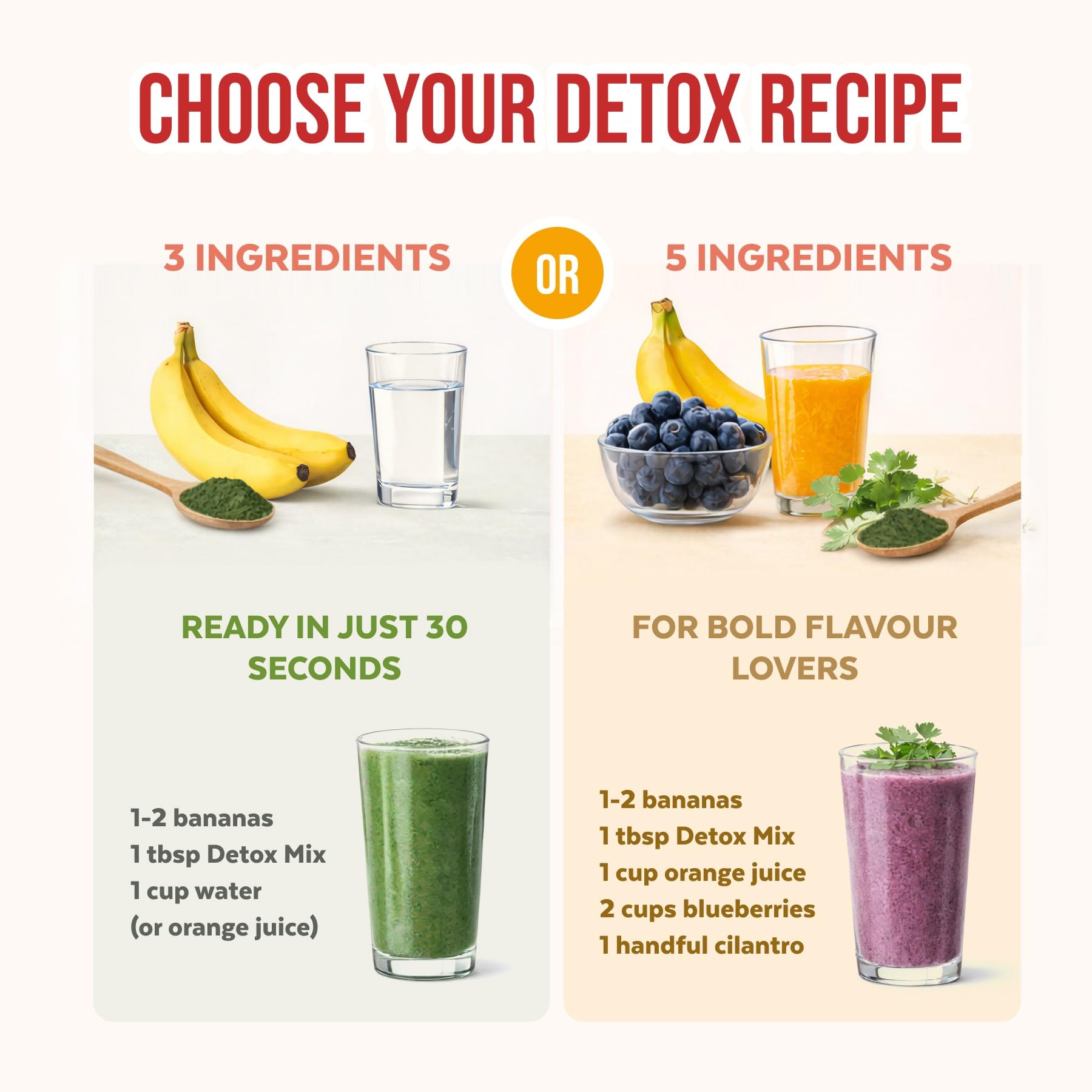 Numami Organic Detox Smoothie Powder with Healthy Spirulina, Atlantic Dulse and Barley Grass Juice Powder, Premium Quality superfood from Europe