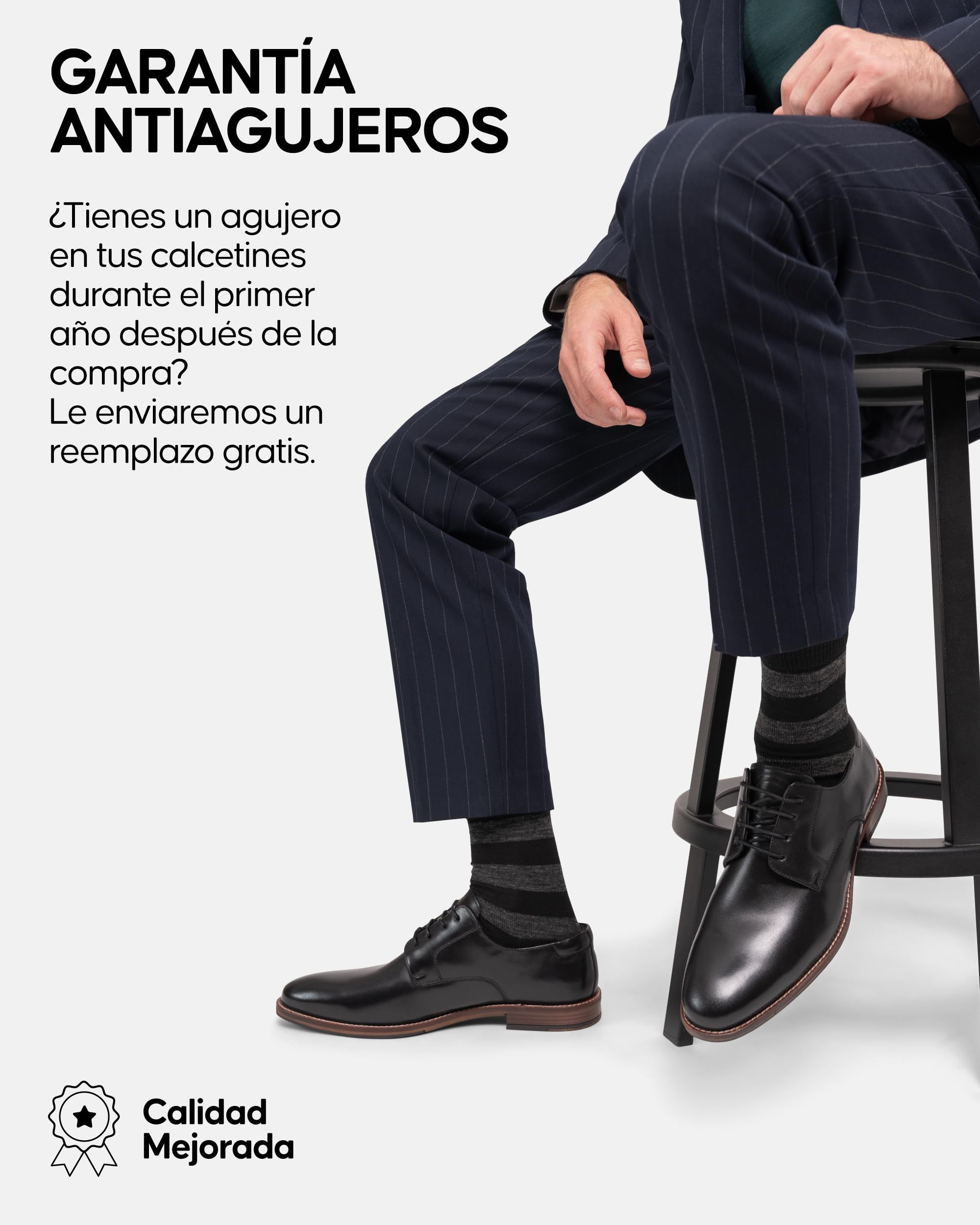 DANISH ENDURANCE Calcetines Lana Merino con Botón, Ejecutivos, 3 y 5 Pack