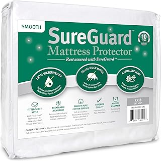 SureGuard Waterproof Fitted Crib Mattress Protector