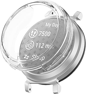 fashion mania for Garmin Lily 2 Smartwatch TPU Case Anti Scratch Half Coverage Hollow Wristwatch Frame Transparent Cover (transparent)