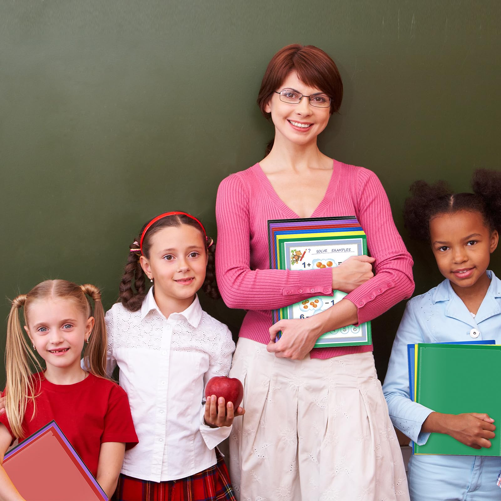 36 carpetas de comunicación para padres y profesores con bolsillo frontal transparente, 2 bolsillos, carpetas para llevar a casa y hacer tareas para estudiantes y aulas (36, morado)