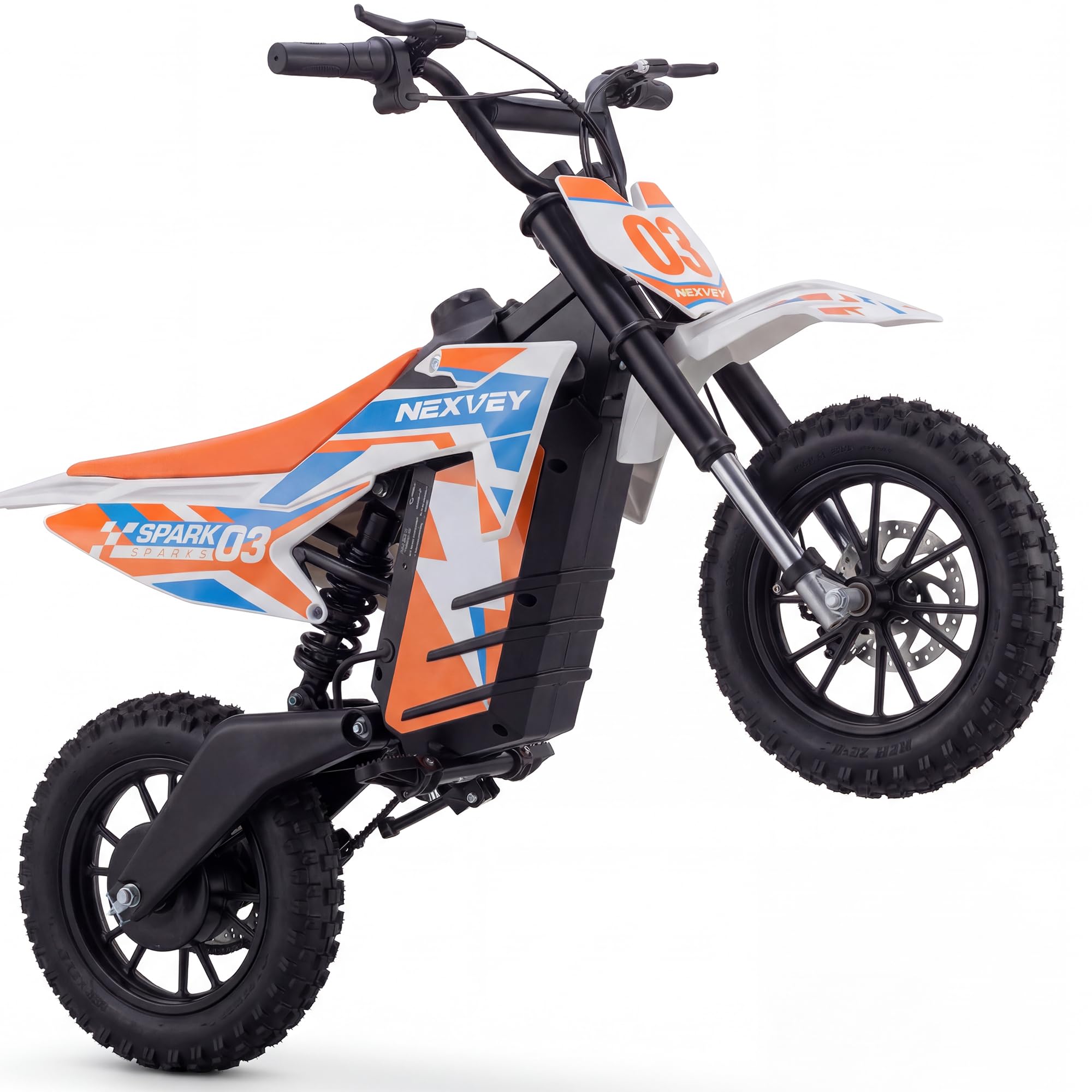 SPARK03 Electric Dirt Bike for Kids Ages 8-14, 1500W Peak Motor 22MPH Electric Motorcycle, 48V 13AH Battery 22 Mile Range, 3 Speed Modes, Dual Suspension, Off-Road Ride On Bike for Boys & Girls