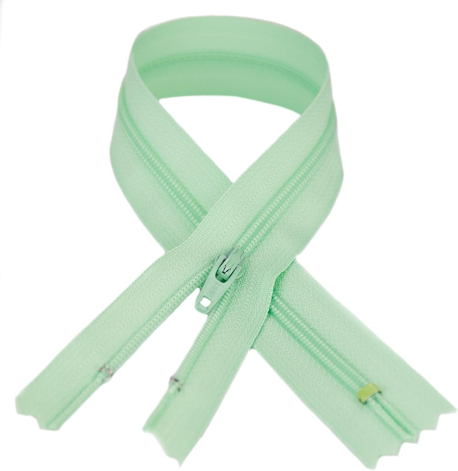 YKK #3 Coil Zipper, 13.5 inch Length, Mini Mint Green 871 (100 Pack)