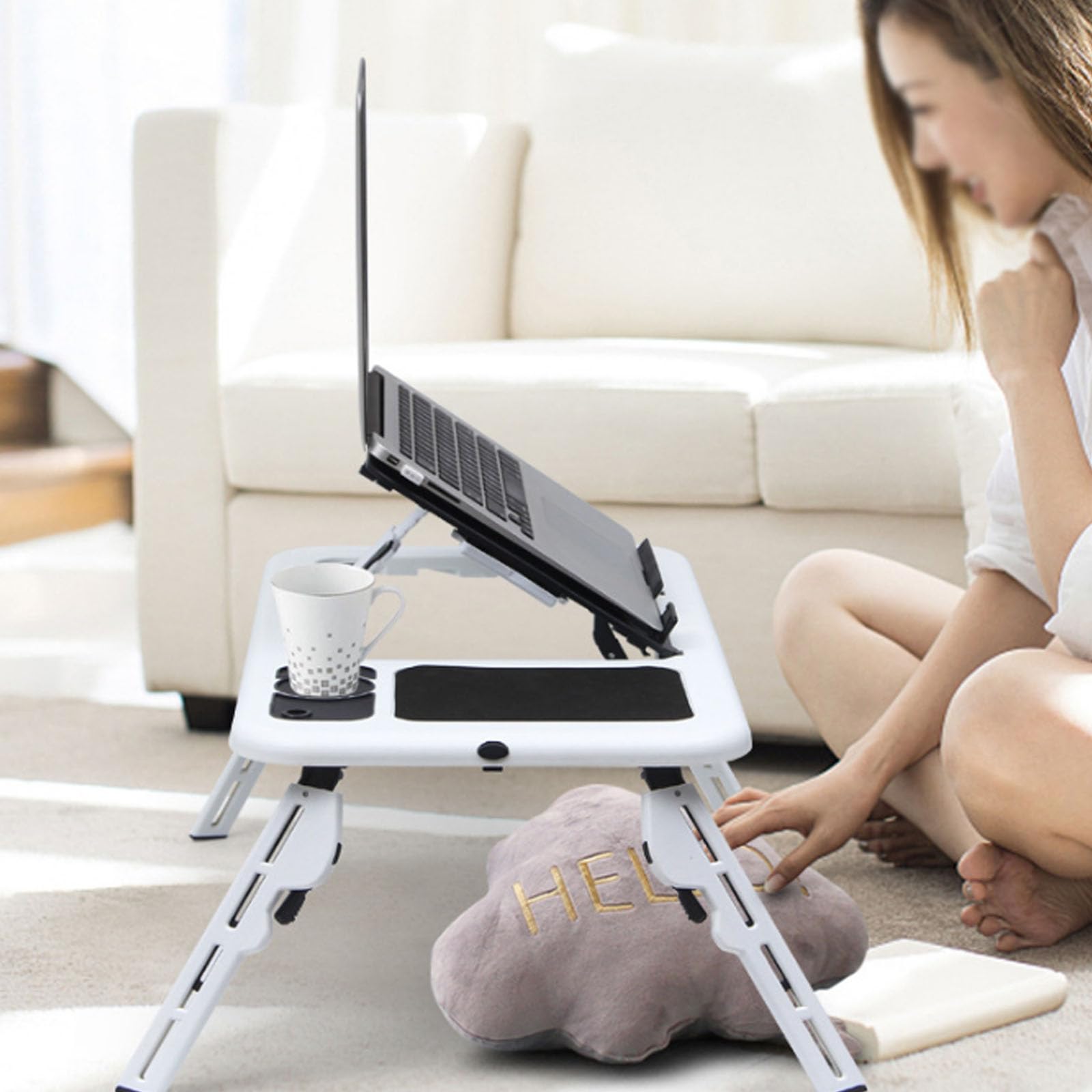 Snapklik.com : Folding Laptop Desk For Bed Couch, Portable Laptop Stand ...