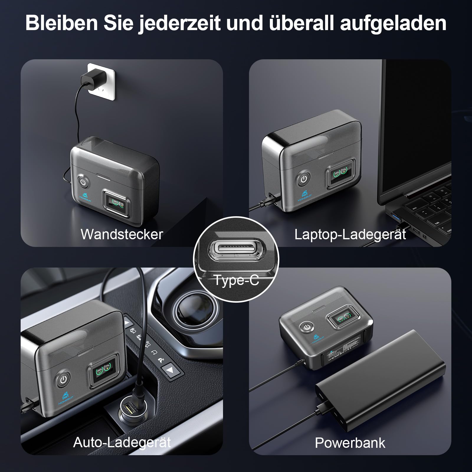 Homesuit LP-E17 Akku 1400mAh & Dual USB LCD Ladegerät Kit für Canon EOS R10, RP, Rebel SL3, SL2, T8i, T7i, T6i, T6s, EOS M3, M5, M6, EOS 200D, 77D, 750D, 760D, 800D, 8000D Kamera (2er-Pack)