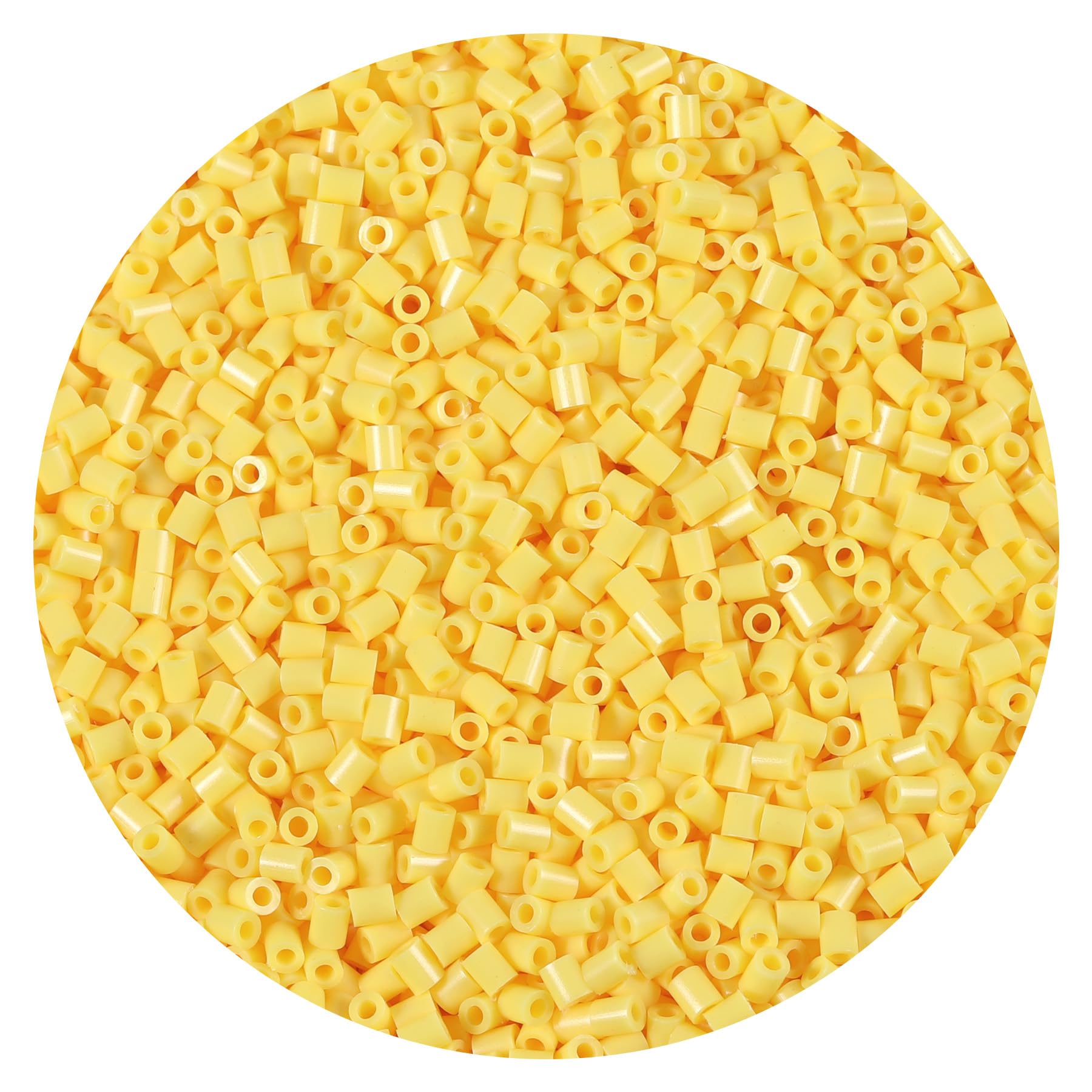 10000Pcs Loose Mini Fuse Beads 2.6mm Bulk Refill Kit Stress Relief Pixel Art 3D Craft Melting Beads for DIY Decor Crafts Creative Handmade Projects (A03 Light Yellow) โ image 1