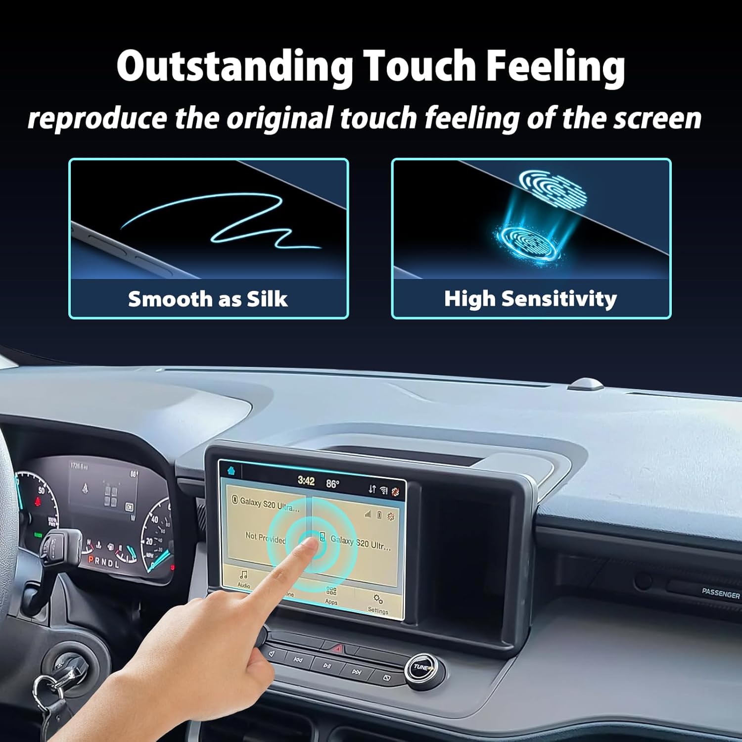 Protector De Pantalla Compatible Con Ford Escape 2020-2024, Accesorios De Escape De 8 Pulgadas, Radio, Pantalla Táctil, Vidrio Templado 9H, Compatible Con Ford Escape 2020 2021 2022 2023 2024