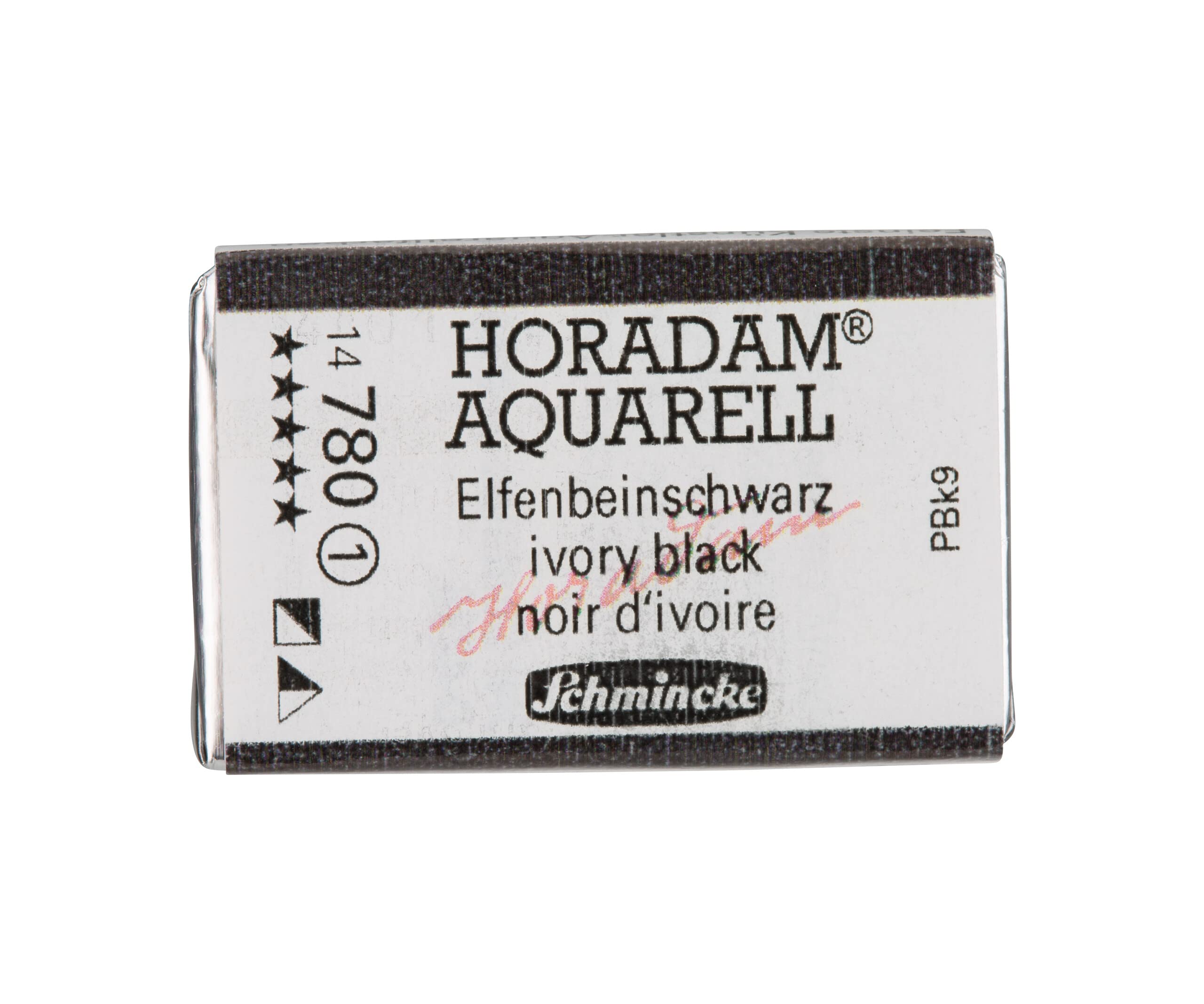 Schmincke 780 Black Ivory - Horadam® Aquarell - Finest Artists' Watercolours, 780 Ivory Black, 14 780 043, 1/1 Pan