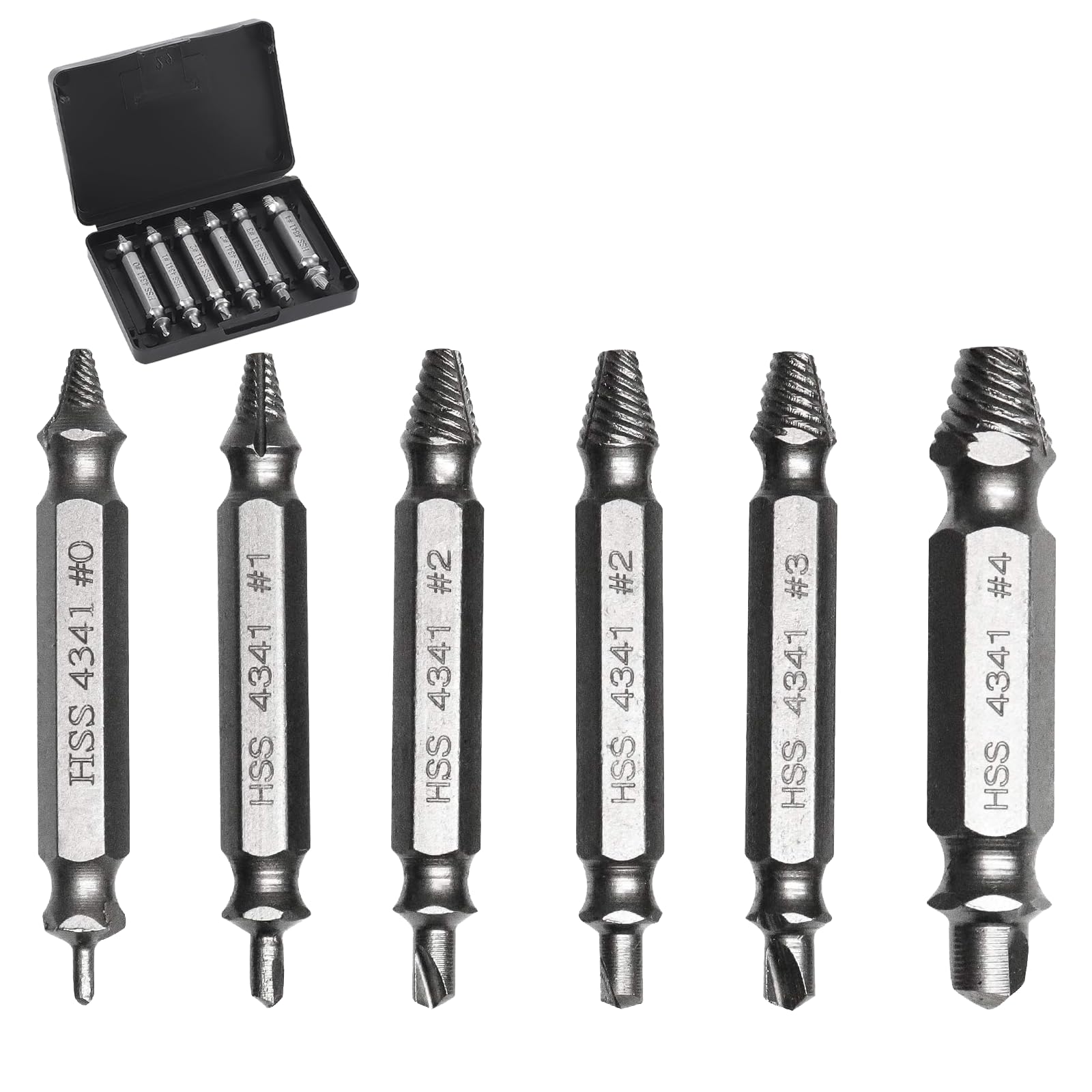 Estrattori di viti spogliate,（6 Pcs）Diyife Estrattore Viti,Utilizzato per rimuovere spanate