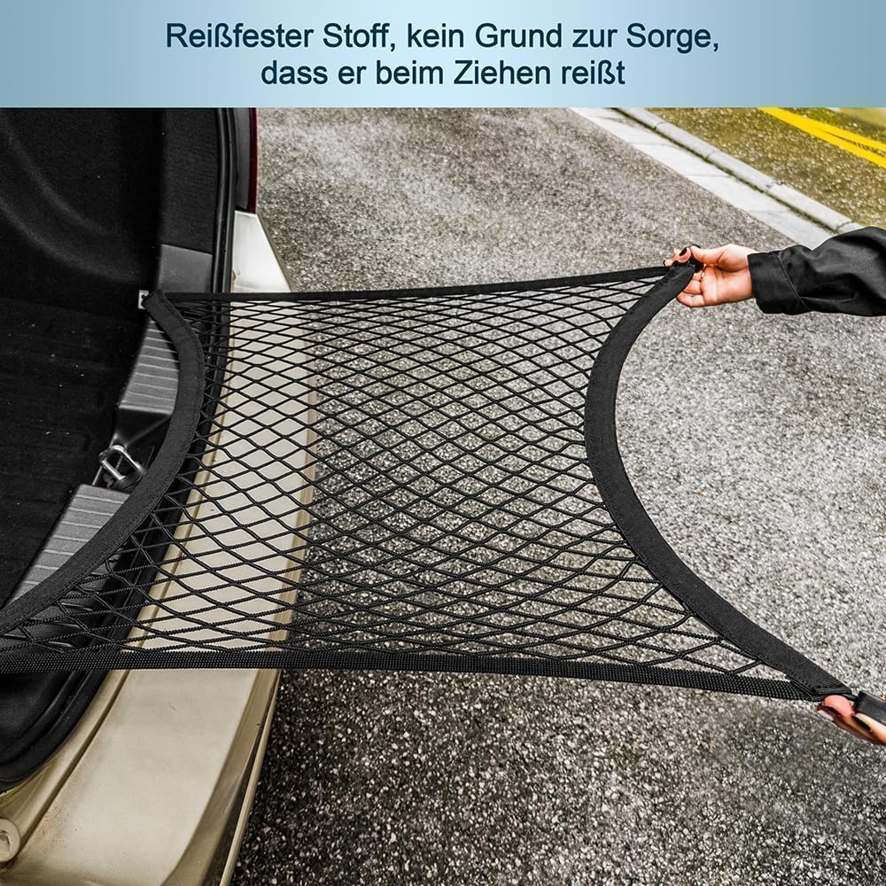Gepäcknetz Für BMW 3er Touring G21 – Elastisch, 100x60 Cm | Zur Ladungssicherung & Organisation Im Kofferraum