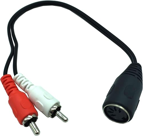 Miniatura 5 de Qaoquda - Cable DIN de 5 pines a RCA, 5 pies4.9 ft, enchufe macho DIN a 2 RCA macho cable adaptador de audio para sistemas electrofónicos Bang &