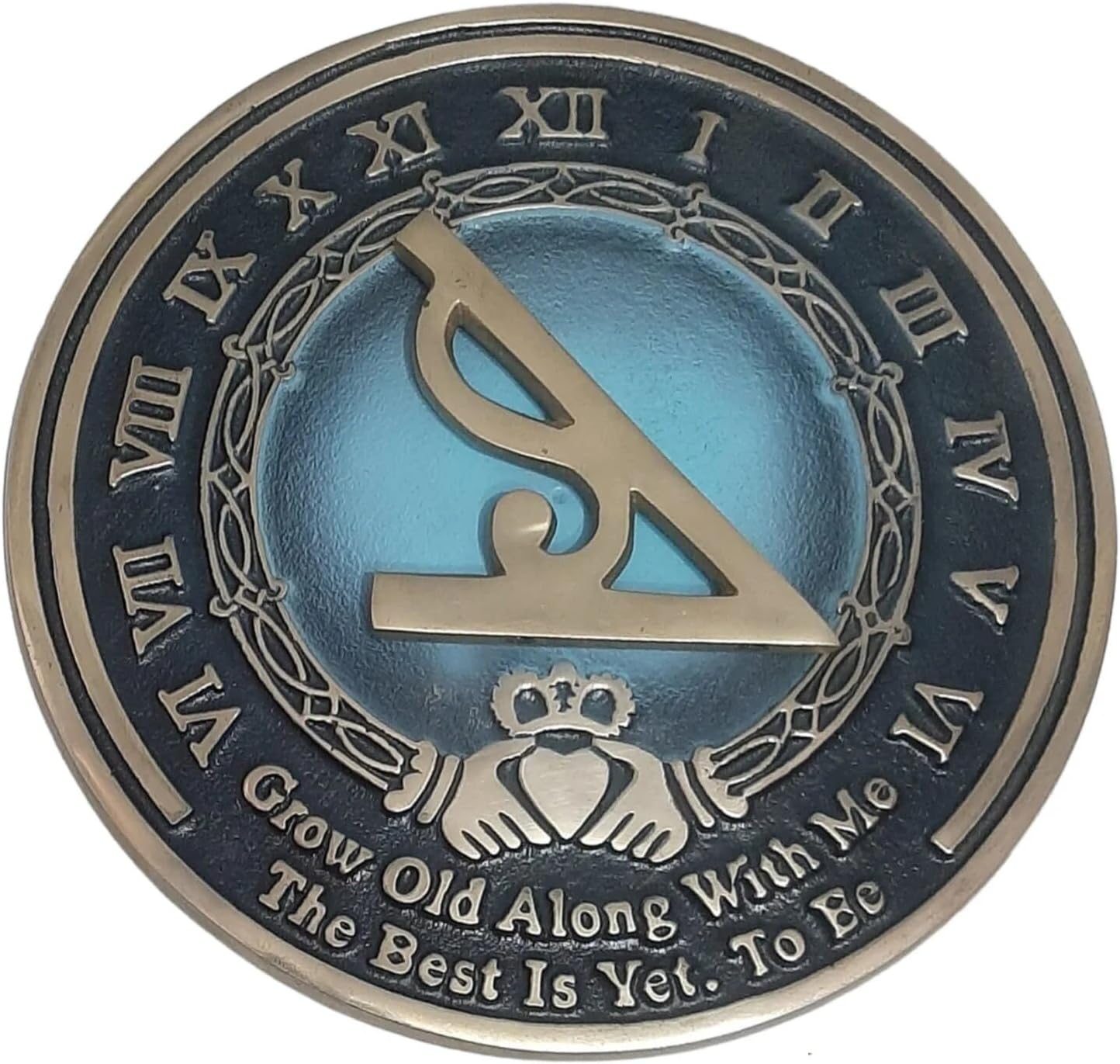 Sundial 10" Aluminum Grow Old Along w/Me Large Unique for Couples, Home Decor, Perfect Retirement & Special Occasions Gift, Wedding Gift for Couples, Office Decor