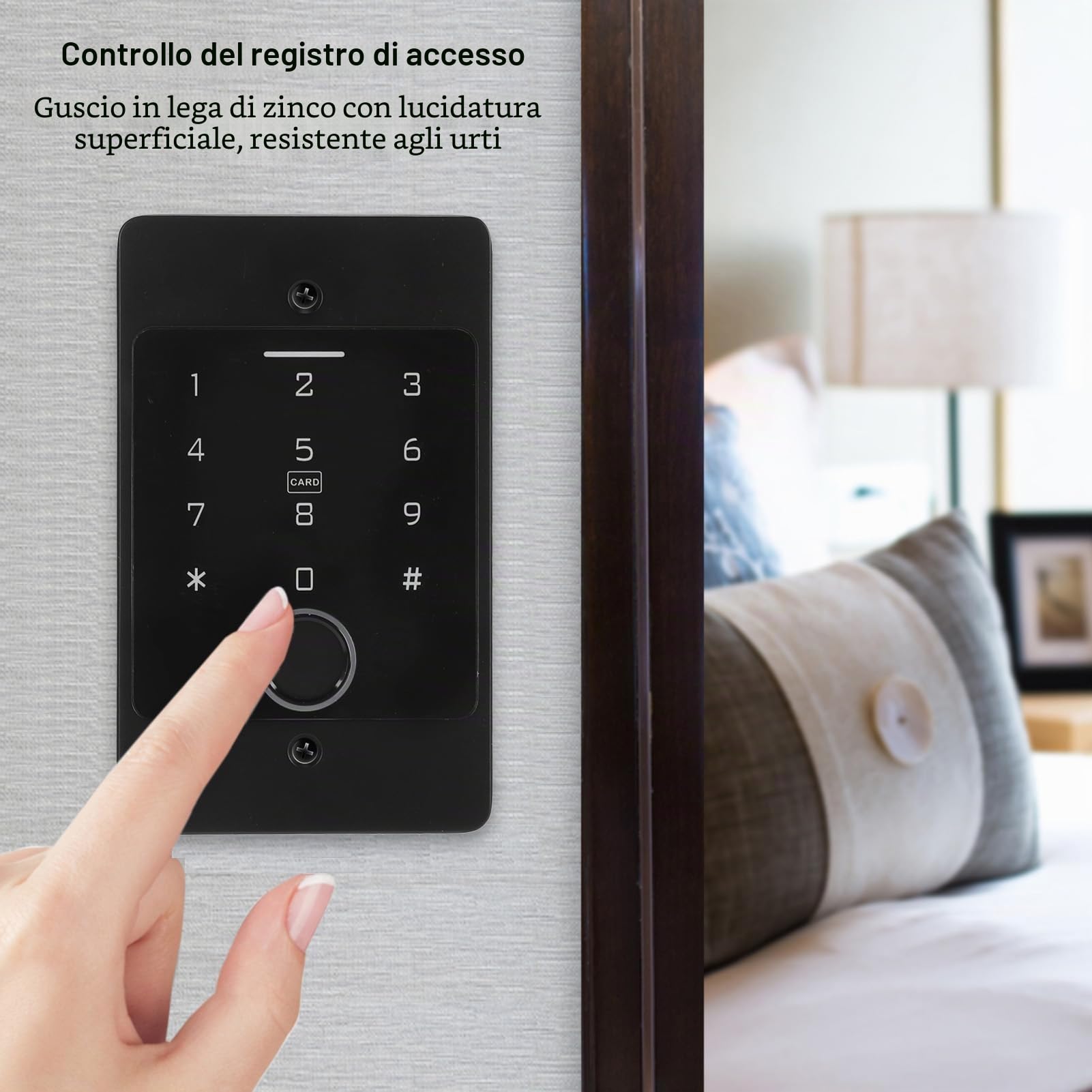 Tastiera di Controllo Accesso WiFi, Tastiera RFID 125Khz, Controller di Accesso Impermeabile, Apriporta con Telecomando con Impronta Digitale, APP, Sblocco Scheda e Password