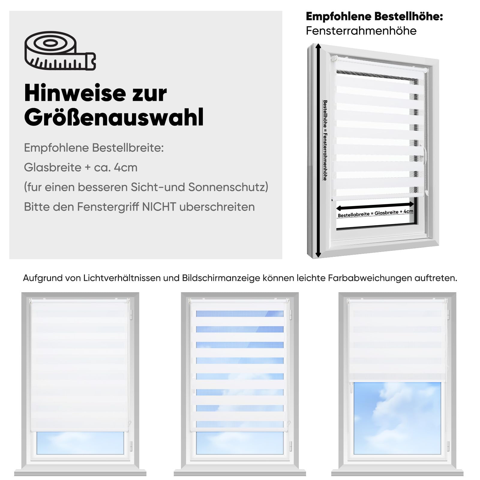 Sekey Doppelrollo Klemmfix ohne Bohren für Fenster – Bild 5