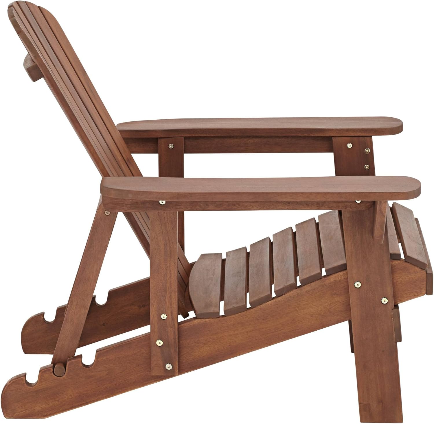 Teal Island Designs Fletcher Dark Wood Outdoor Reclining Adirondack Chairs Set of 2