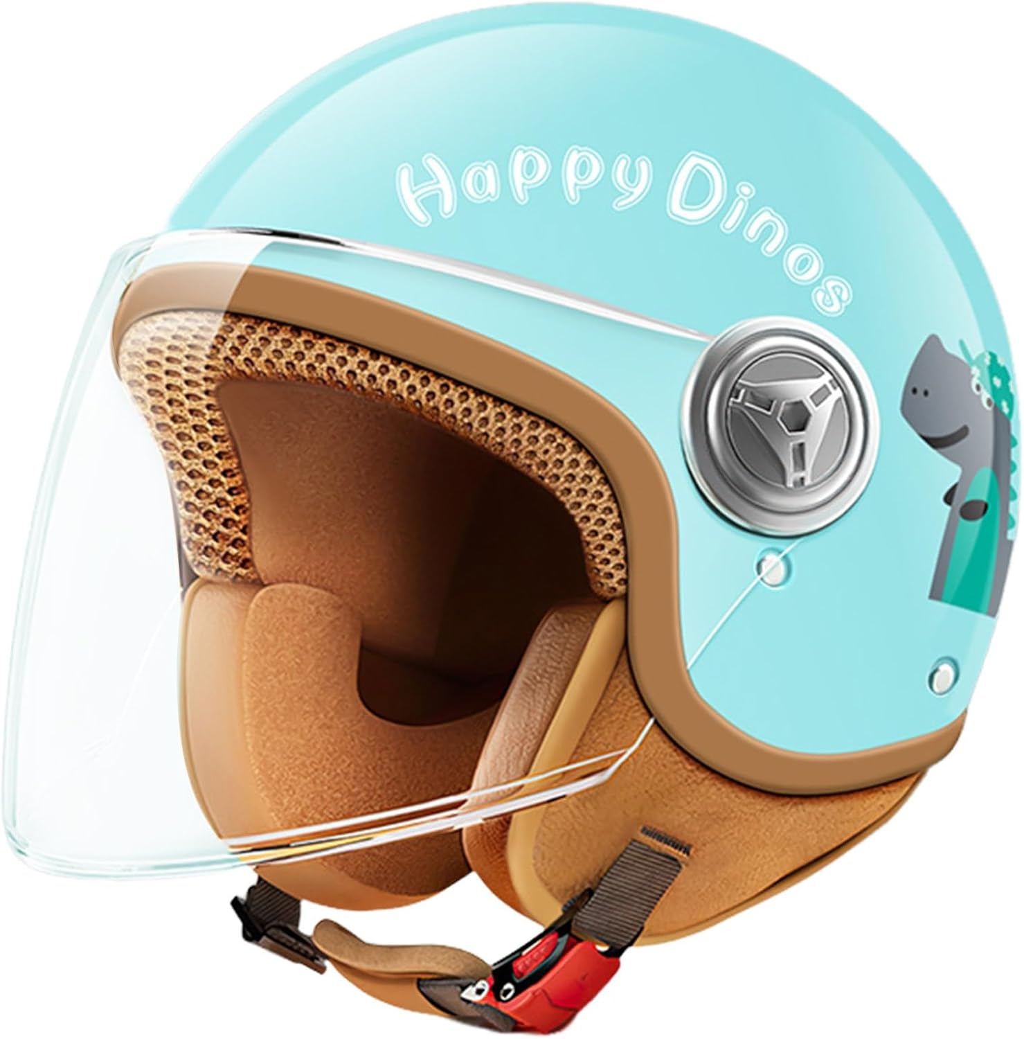 ​DOT Approved Kids 3/4 Open Face Motorcycle Helmet, Retro Vintage Lightweight Helmets, for Boys & Girls 3-15 Years Old Electric Scooter Helmet Fits Dirt Bike Moped ATV Go Kart 4 Wheeler