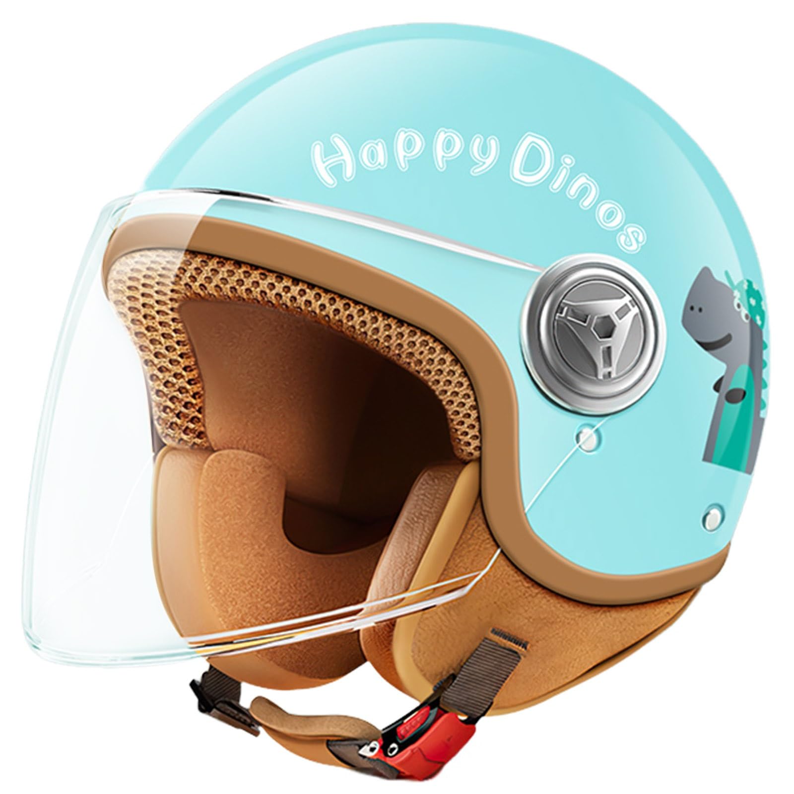 ​DOT Approved Kids 3/4 Open Face Motorcycle Helmet, Retro Vintage Lightweight Helmets, for Boys & Girls 3-15 Years Old Electric Scooter Helmet Fits
