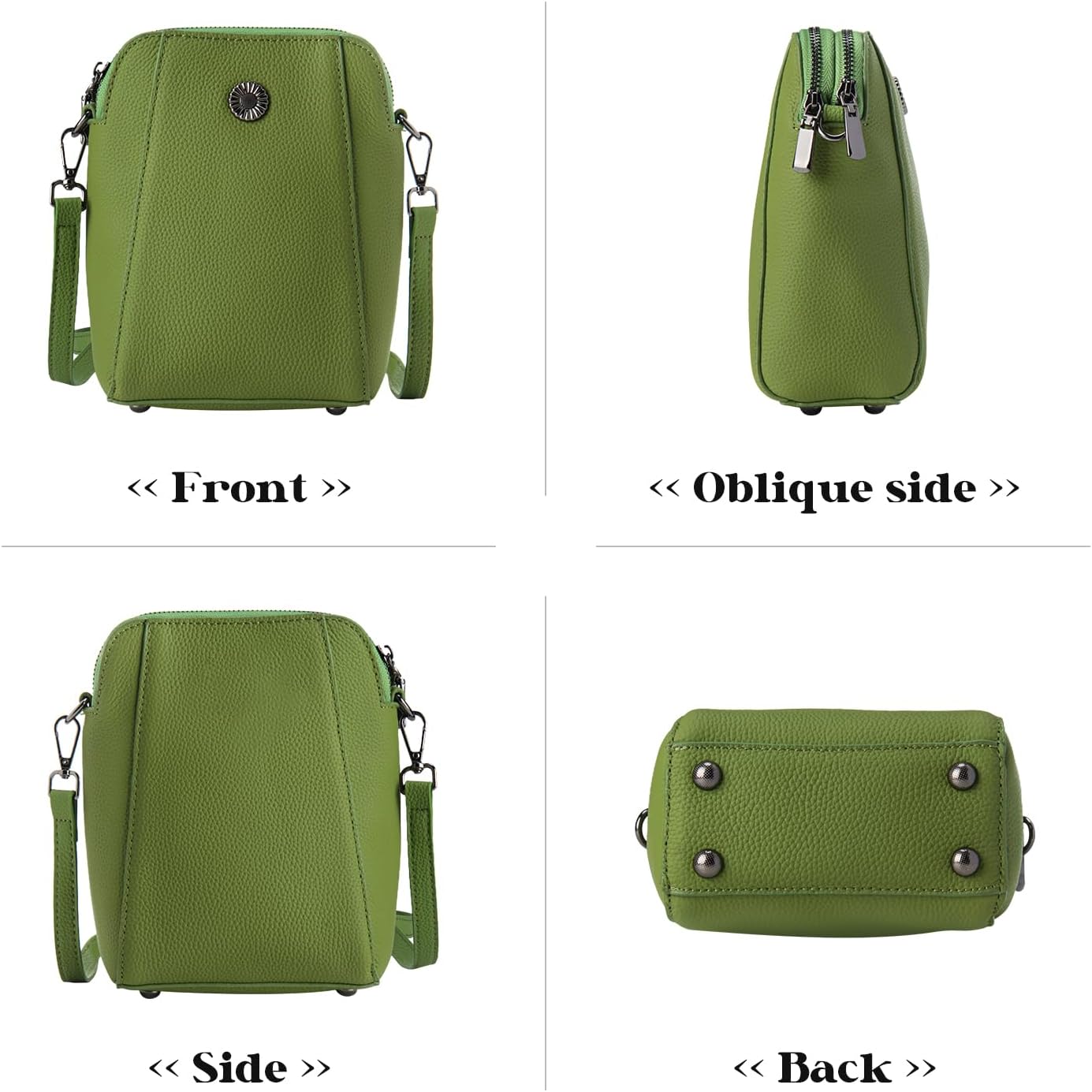 Designer Leather Small Crossbody Bags Purses for Women Cell Phone Bag Soft Women's Shoulder Handbags Gifts for Women - Image 5