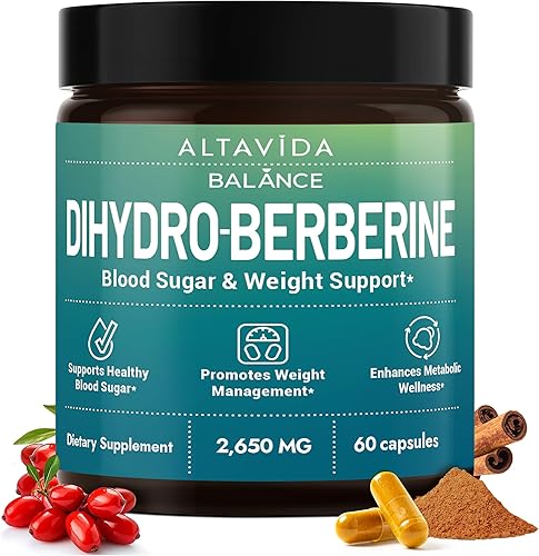 Suplemento de dihidroberberina súper berberina con canela de Ceilán y ácido alfa lipoico - GlucoVantage 250mg - 5 veces biodisponibilidad mejorada