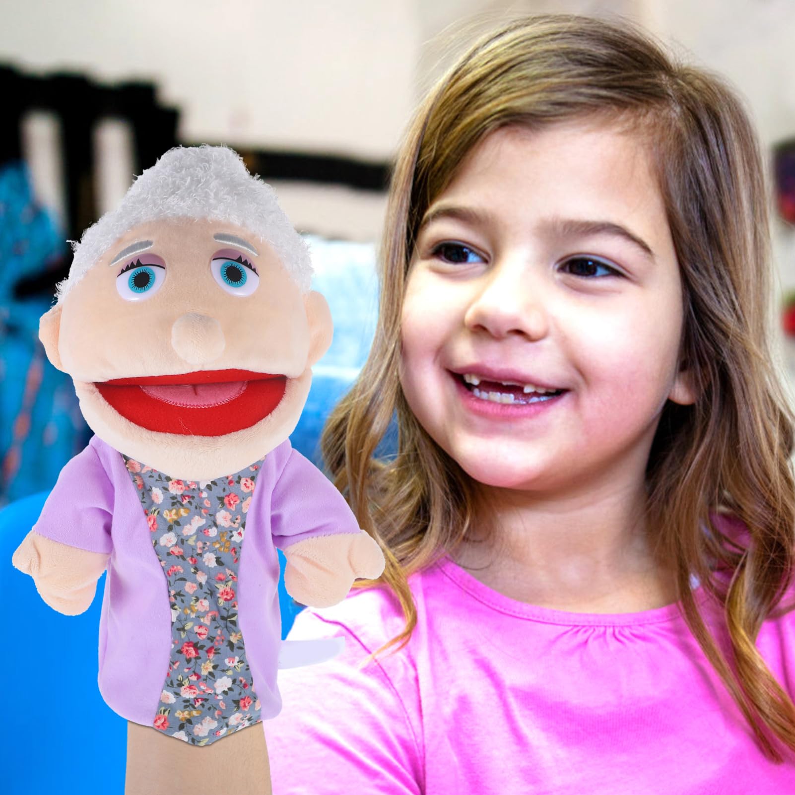 2piezas Marionetas De Mano Realistas para Contar Historias Unidades De Peluche Lavables para Familiar Interacción Niño Niña