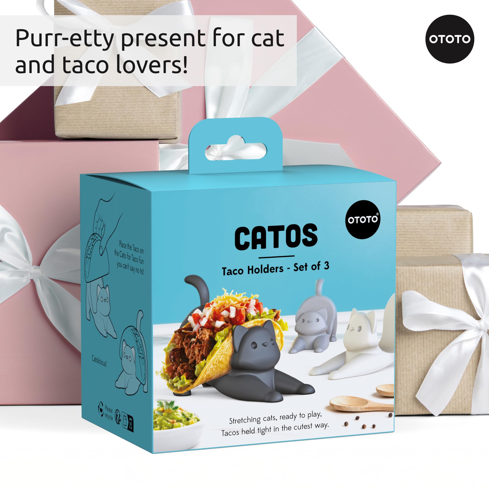 Amazon.com: NEW - OTOTO Catos Taco Holder Set of 3 - Taco Shell