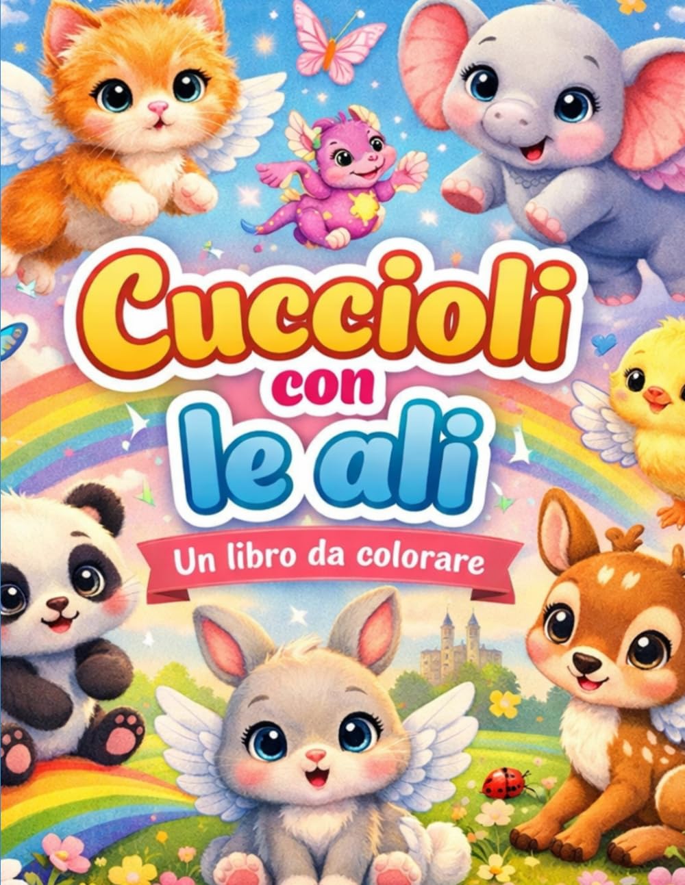 Cuccioli con le ali: Un libro da colorare