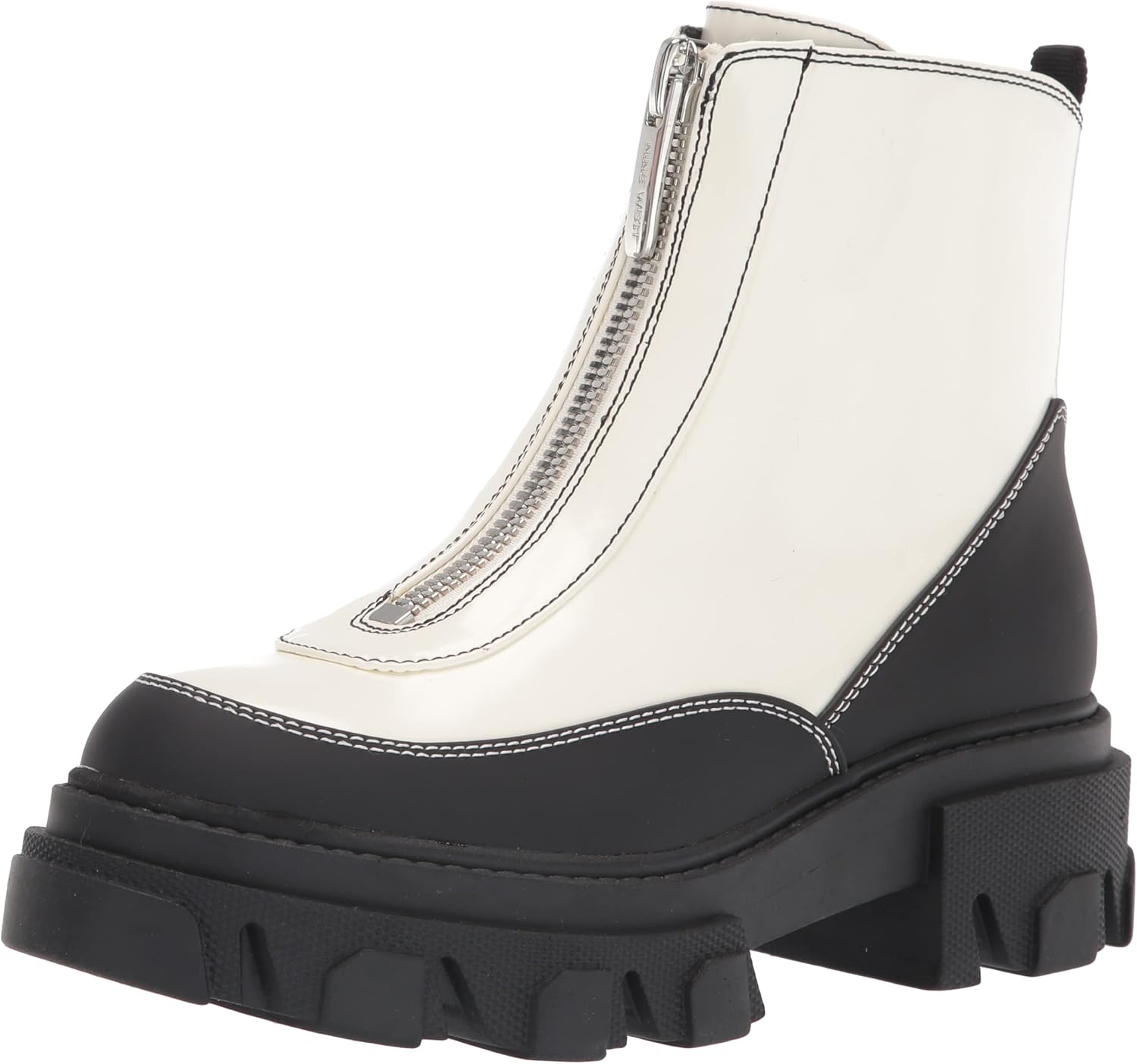 Nine West Women's Cuz3 Ankle Boot, Ivory, 9.5
