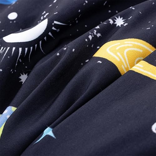 Miniatura 5 de NTBED Juego de ropa de cama de 4 piezas para bebés y niñas patrón de dinosaurio espacial galaxia incluye edredón sábana encimera sábana bajera y