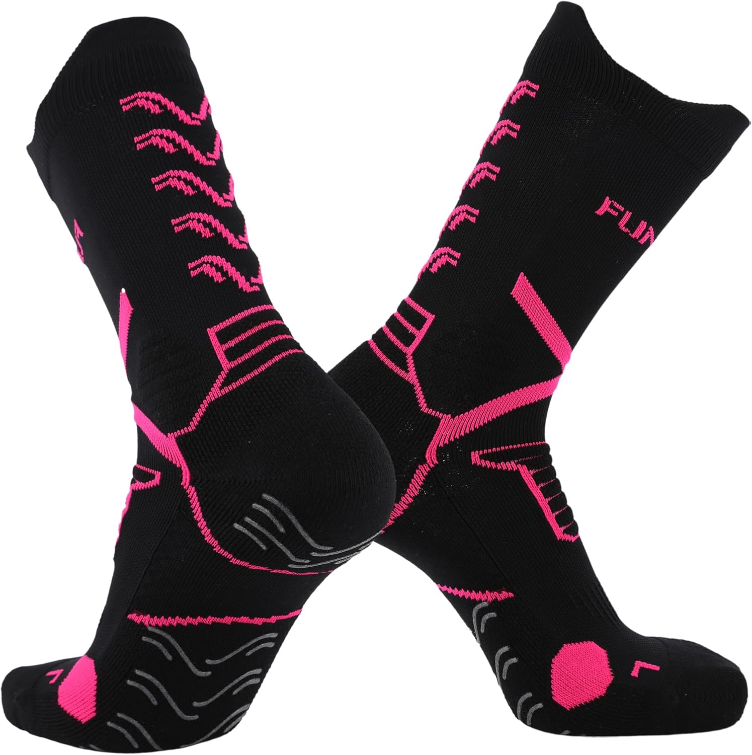 FUNRY Grip Socks Soccer for Men&Women,Non-Slip Soccer Socks,Elite Compression Socks for Running Basketball ( men's size 6-11)