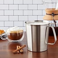 Vista 2 de Juvale 4-Stainless Steel Metal Measuring Cups - 32 Oz/1000 mL, With Handle - Stainless Steel Graduated Pitcher with Ounce & Milliliter Markings