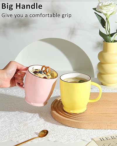 Miniatura 8 de Taza de café, taza de café de cerámica mate, taza de té para bebidas frías y calientes para la oficina y el hogar, adecuada para lavavajillas,