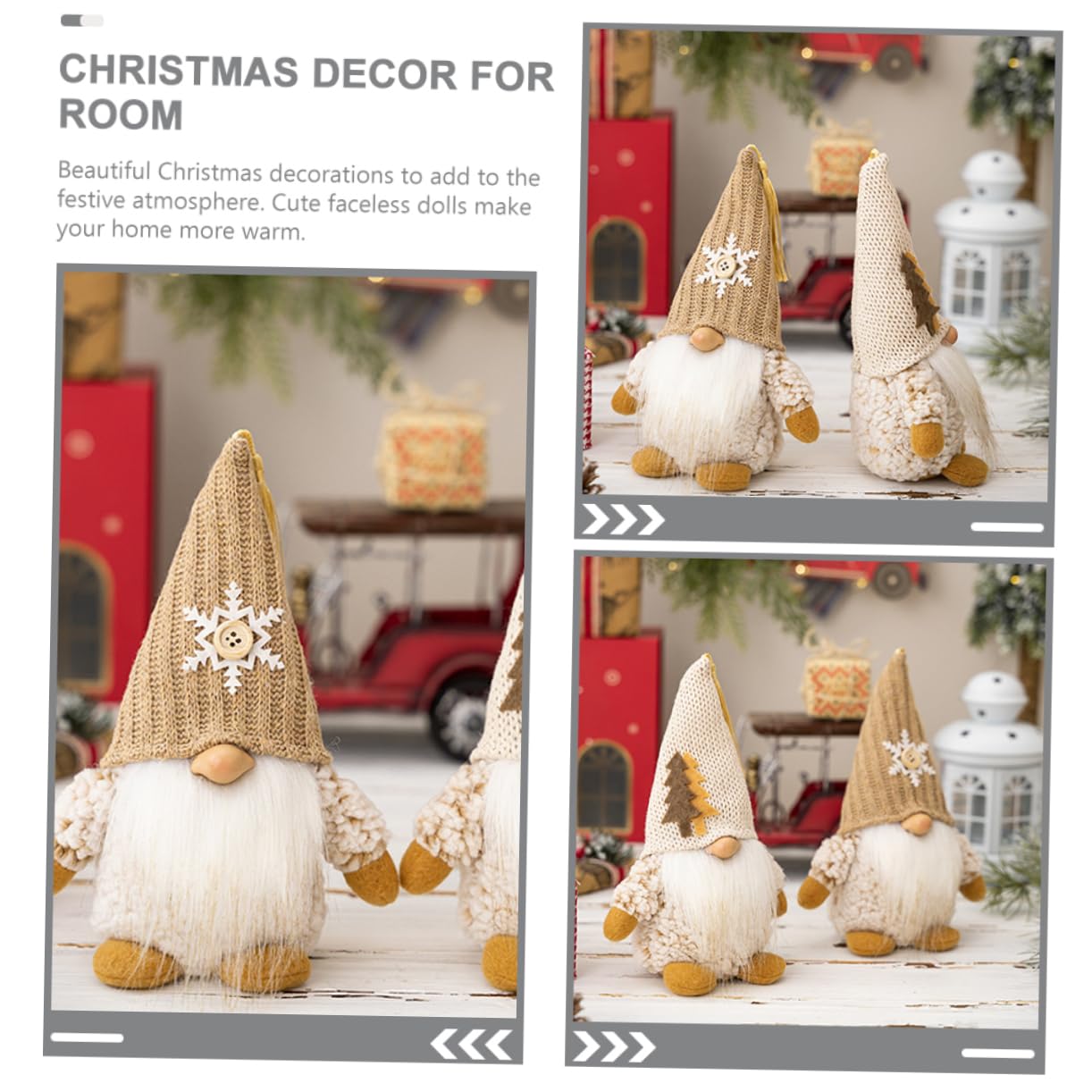 PRETYZOOM 4stücke Weihnachtsgnome Tischdekoration Niedliche GNOME Für Festliche Raumdekoration Für Zuhause Büro Oder Feiern Bringt Wärme Und Ihre Weihnachtszeit