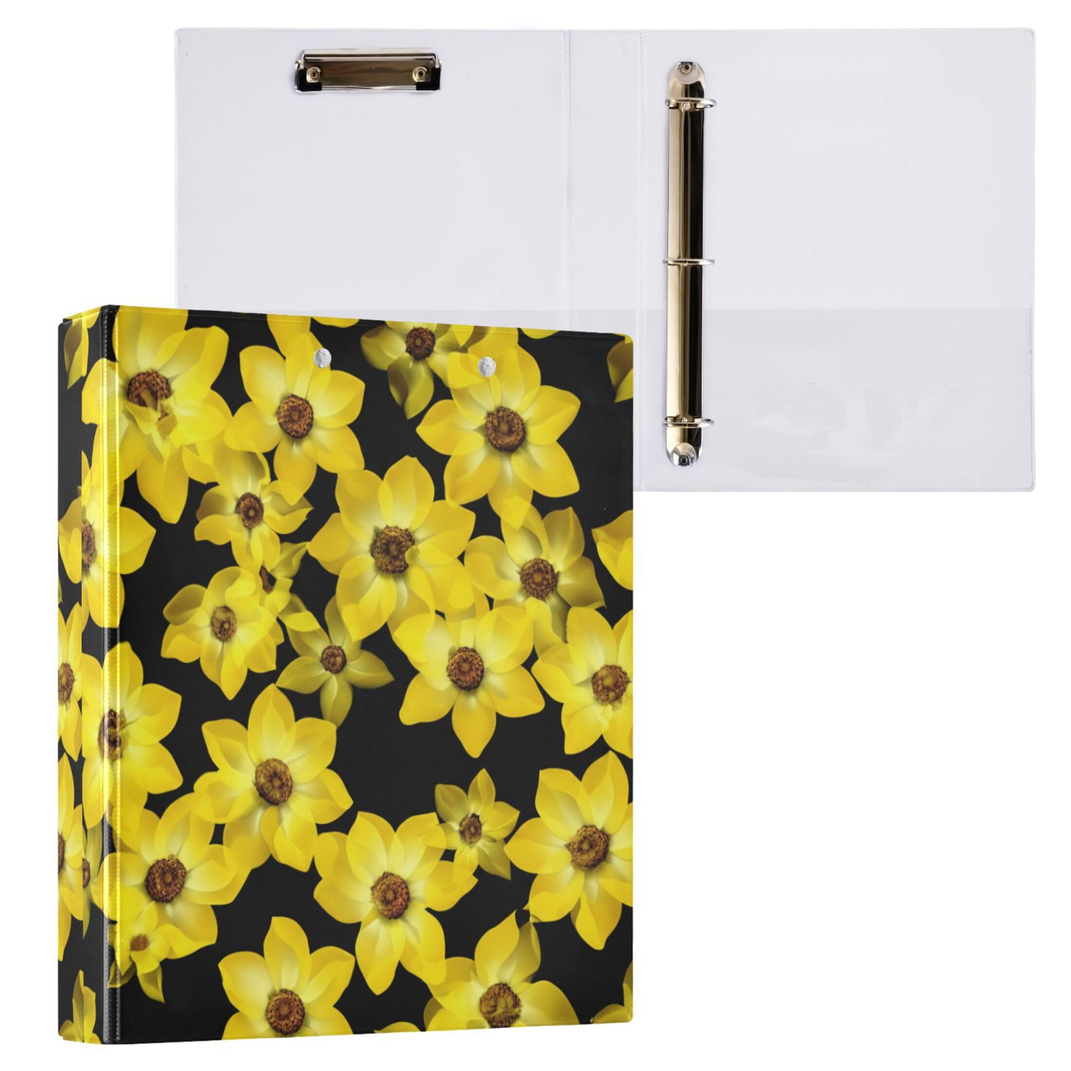 Ordner mit 3 Ringen für 200 Blatt, Notizbuch, niedlich, rund, 31,5 x 27 x 6 cm, 2 Stück