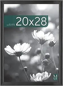MCS Studio Gallery Classic 20x28 Poster Frame Black Woodgrain, Vertical & Horizontal Wall Hanging Large Picture Frame for Photos, Posters & Art Prints (1-Pack)