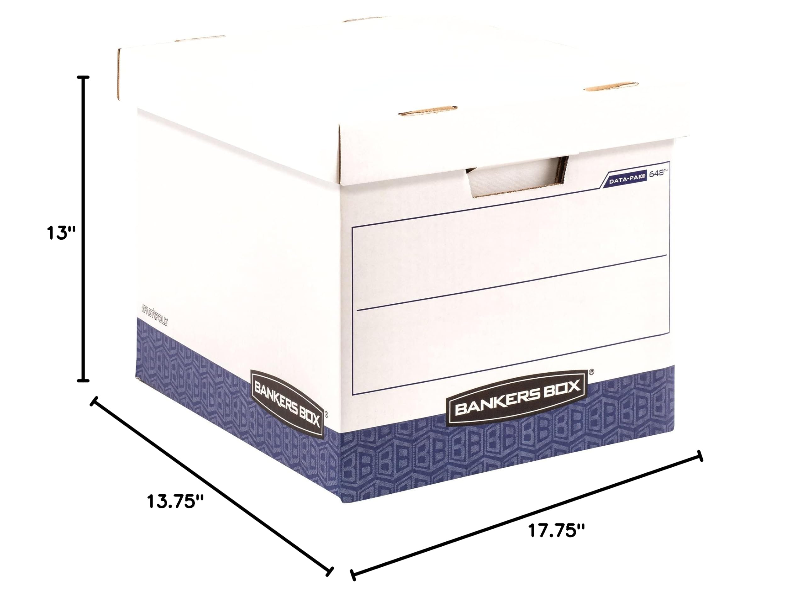 Bankers Box 12-Pack Data Pak File Storage Boxes with Lids FastFold Assembly STOR FILE 00648 — view 7