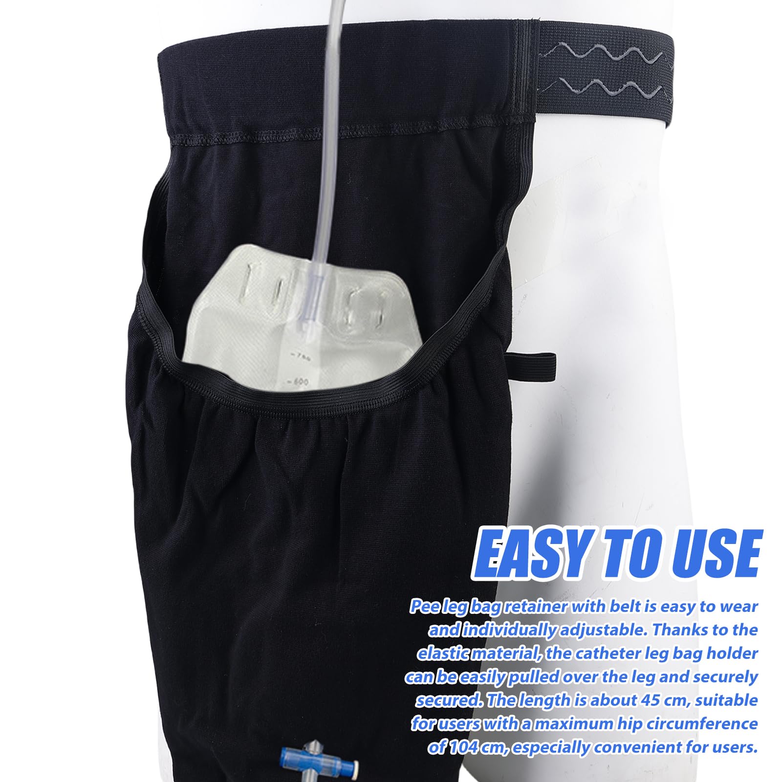 Soporte para bolsas de piernas para catéter, soporte para bolsas de catéter con cinturón, soporte para bolsas de orina, cubierta de bolsa de orina, mangas de catéter, soporte para bolsas de drenaje