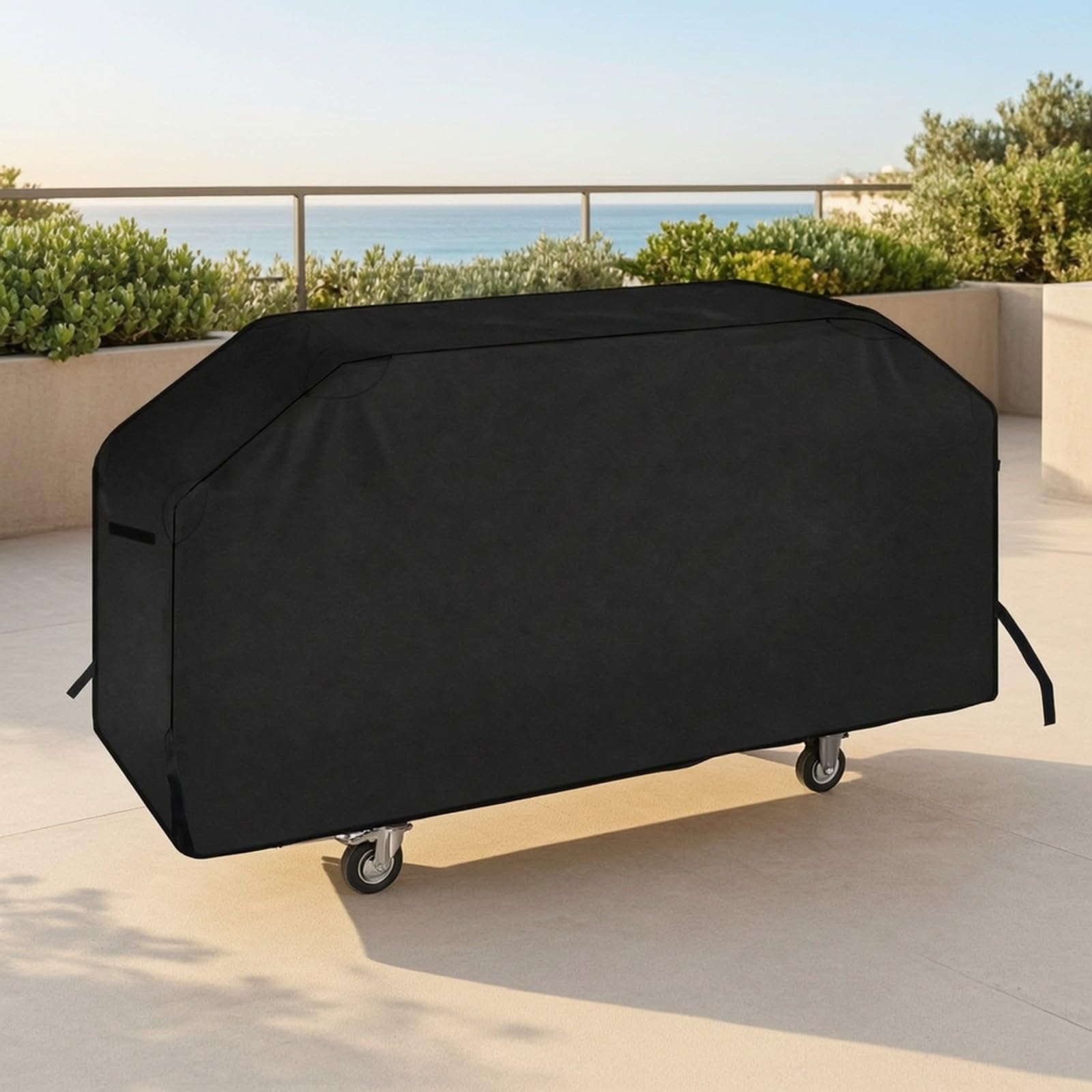 LOVIVER Copertura per Barbecue in Tessuto Oxford 600D Antipolvere Copri Barbecue Antistrappo Copri Griglia per Terrazza