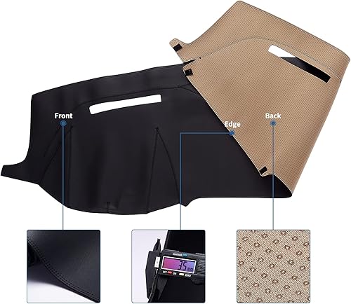 Vista 3 de BDFHYK Cubierta de salpicadero de poliuretano compatible con Dodge Ram 1500 2500 3500 2010-2018