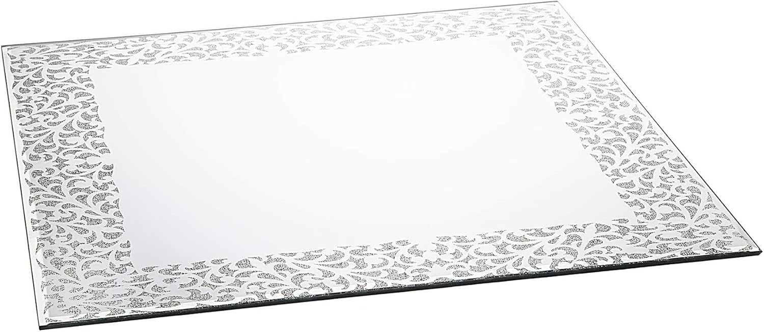 Elegant Silver Scroll Design Charger Plate with Mauritius Ubuy