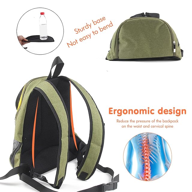 Foto 7 de 8 de PETCUTE Mochila para Perros,Mochila Transpirable con Doble Hombro para Perros,Diseño de Cabeza hacia…