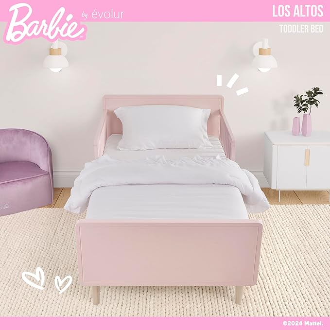 Cama Toddler Barbie Los Altos de Madera, Rosa Suave miniatura 7