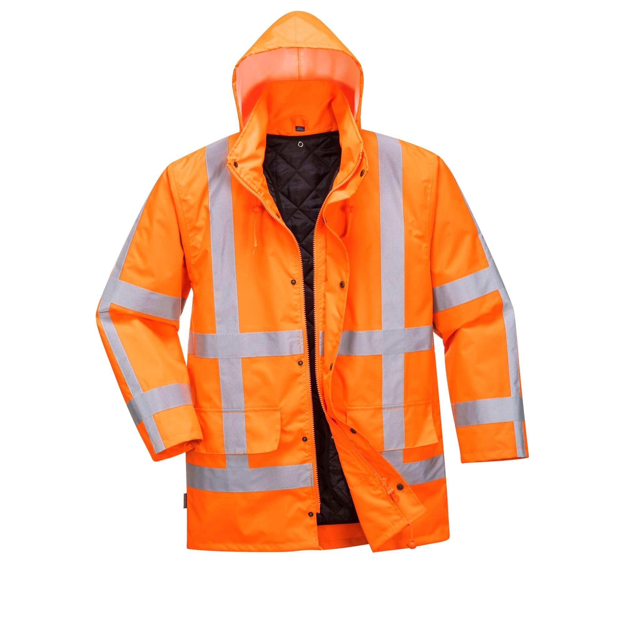 Portwest R460 Giacca Traffico Rws Tasca Sul Petto con Zip Banda Riflettente