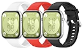 3Pack Bands Compatible with Huawei Watch Fit 4 Pro Band Silicone Smartwatch Accessories Soft Durable