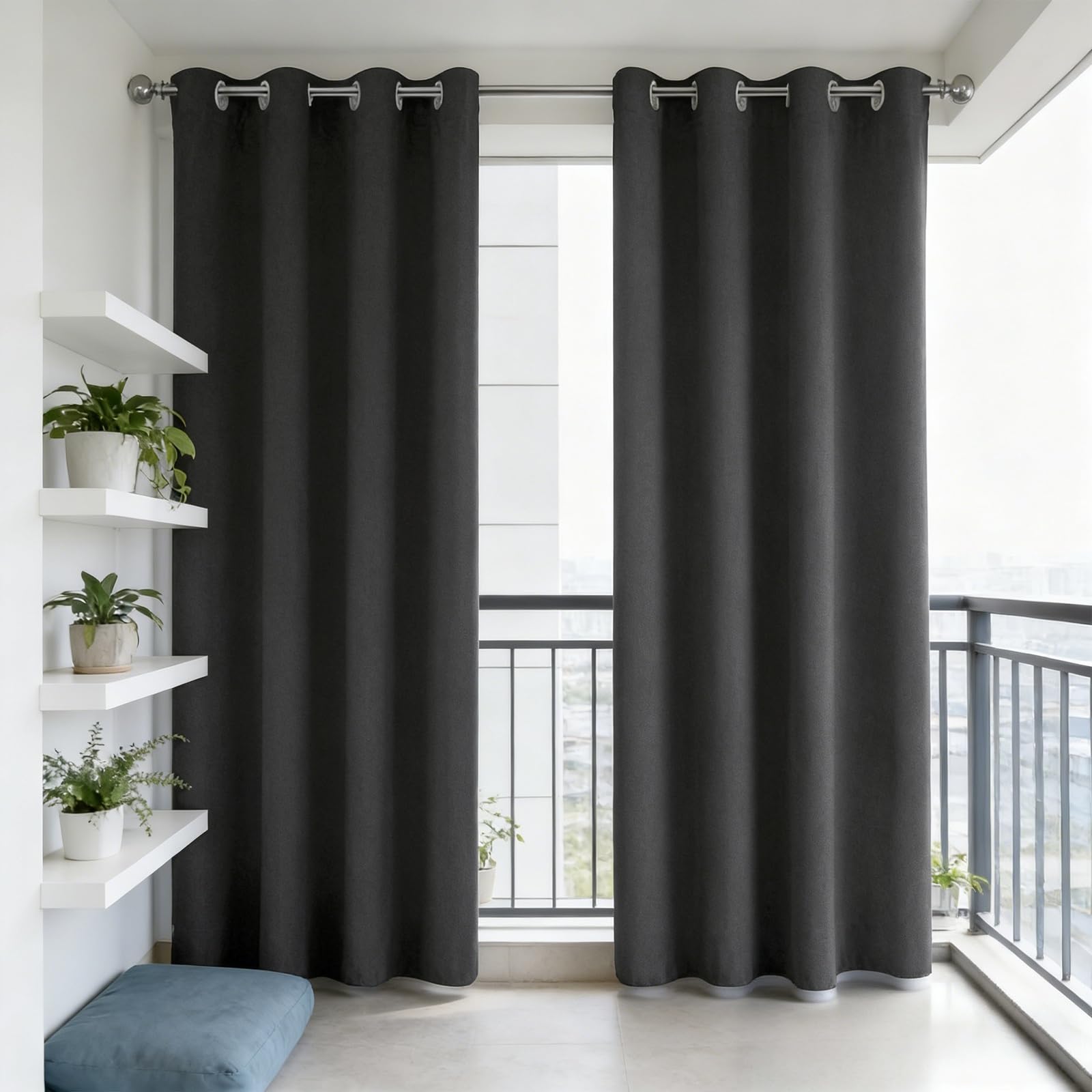 Rideaux salon moderne gris occultants pour l'ambiance de la chambre