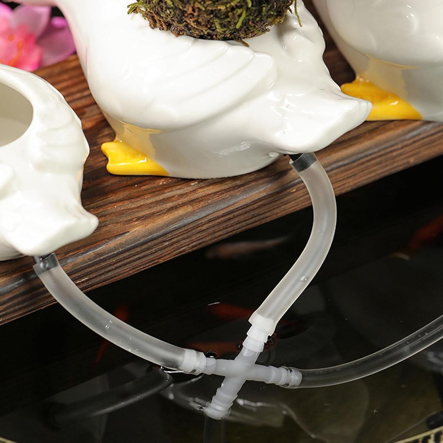 Spitters for Small Ponds, Garden Decor for Koi Pond, Animal Pond Spitters, Whimsical Deocorative Pond Water Feature Accent, Outdoor Decoration, for Water Gardens(25*11.5*7.5cm/9.8*4.5*3in)