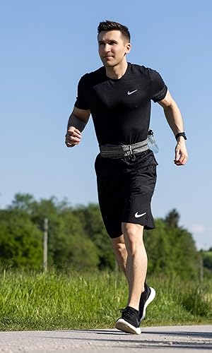 Miniatura 3 de Cinturón de correr para hombres y mujeres, bolsa segura para correr, para teléfono, llaves y artículos esenciales, para todos los teléfonos