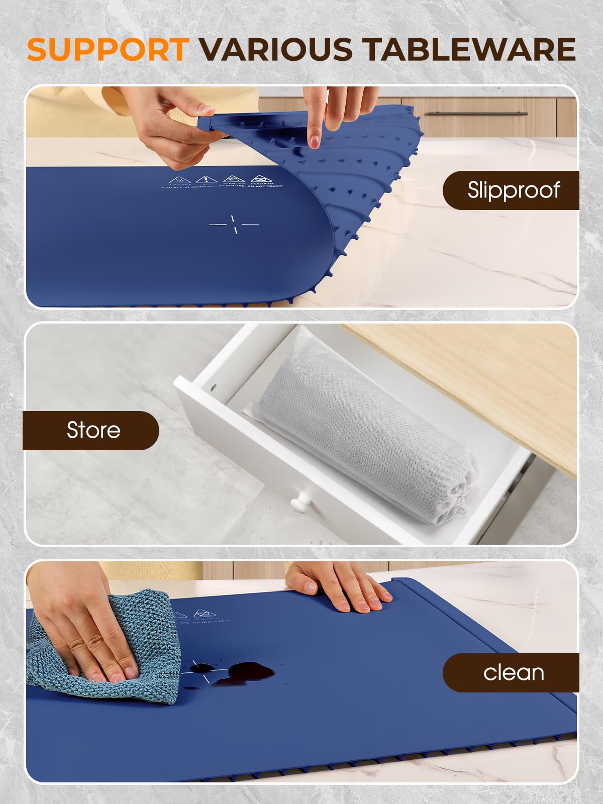 Calentador eléctrico de buffet – Placa caliente plegable con temporizador de 4 horas, 5 ajustes de calor y alfombrilla impermeable para servir alimentos sin esfuerzo, mantener el calor